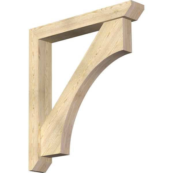 Ekena Millwork Westlake Slat Rough Sawn Bracket w/ Offset Brace, Douglas Fir, 6"W x 40"D x 44"H BKT0604X40X44WTL06RDF - main
